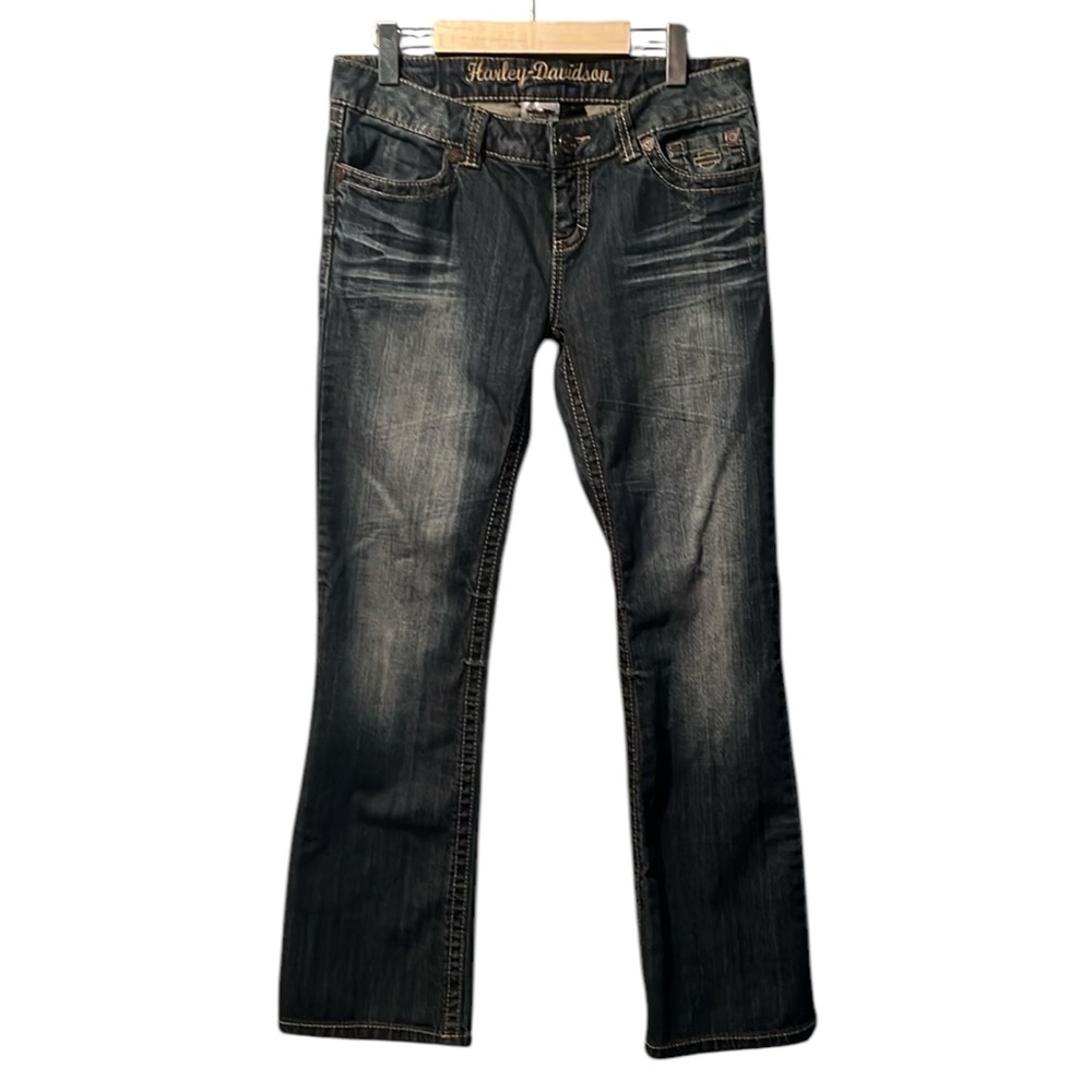 Harley Davidson Lowrise Bootcut Jeans Size 10 Blue